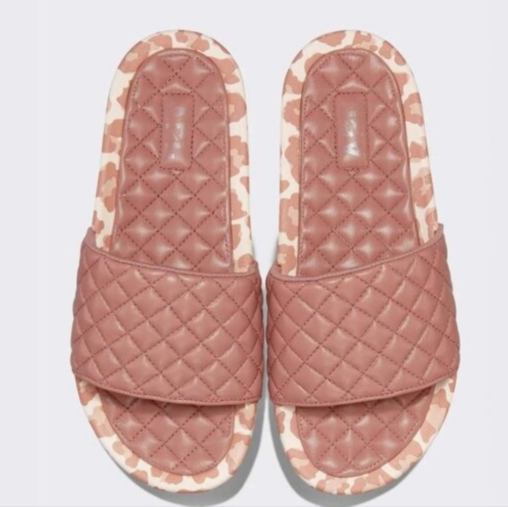 SOLD APL NIB Lusso Slide Beachwood/Leopard Size 9 Genuine Leather
